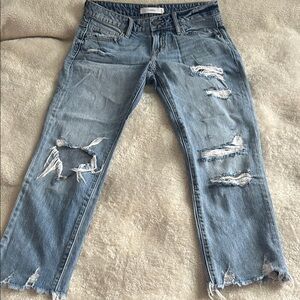 Hidden Distressed Blue Jeans